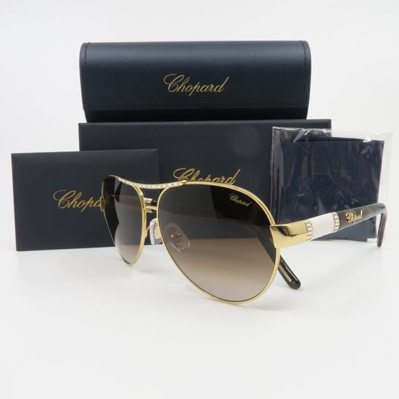 Chopard Accessories - Chopard SCHA59S 300F 59 New Gold/White/Black